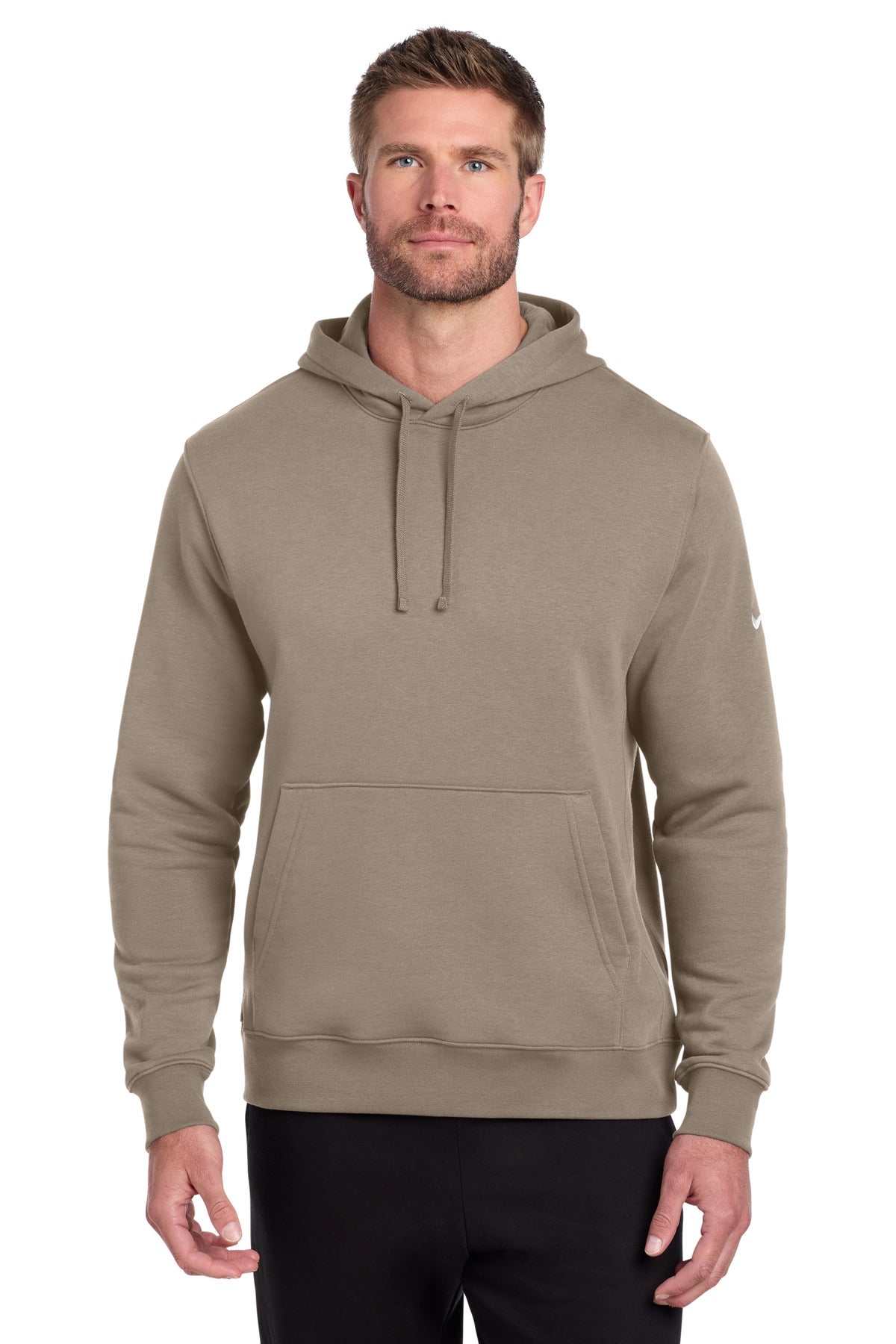 Nike Club Fleece Sleeve Swoosh Pullover Hoodie NKDR1499 Khaki