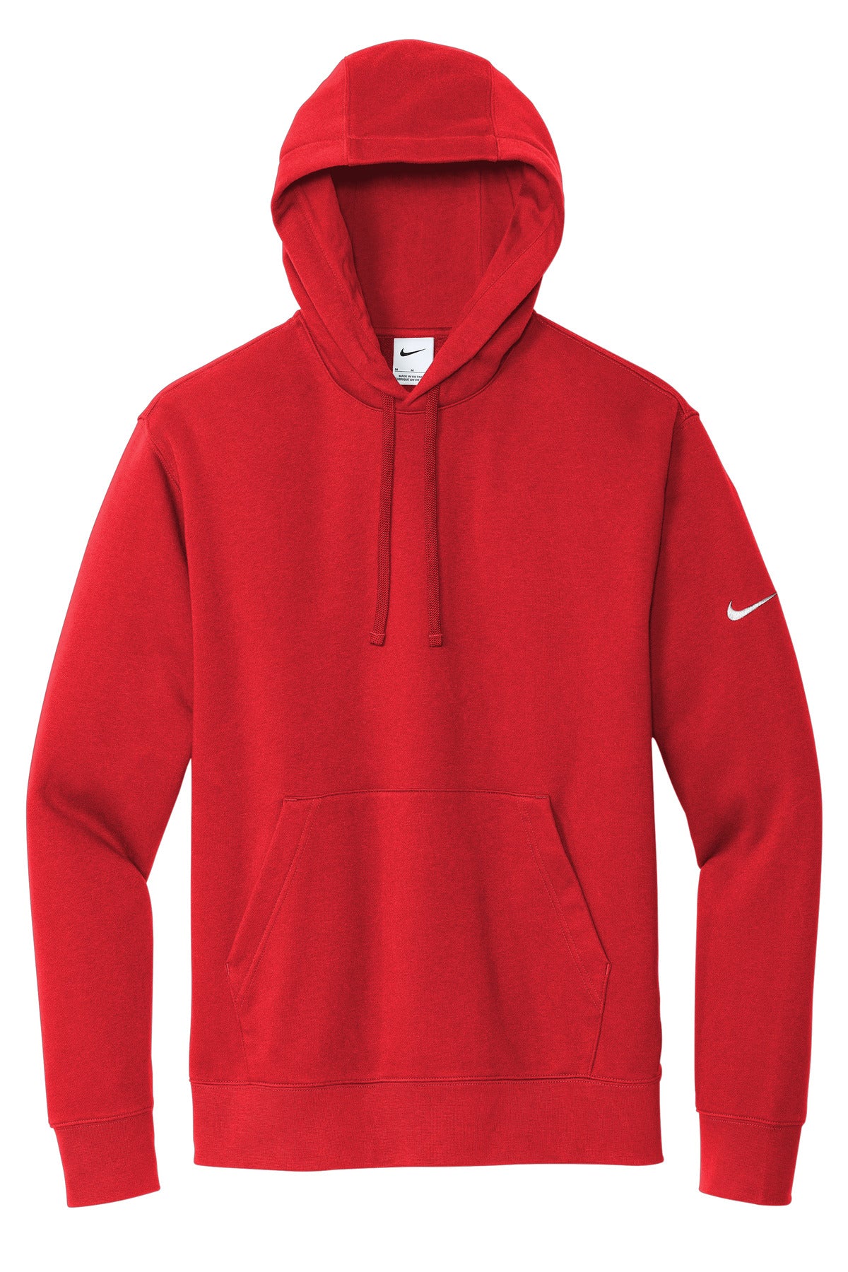 Nike Club Fleece Sleeve Swoosh Pullover Hoodie NKDR1499 University Red