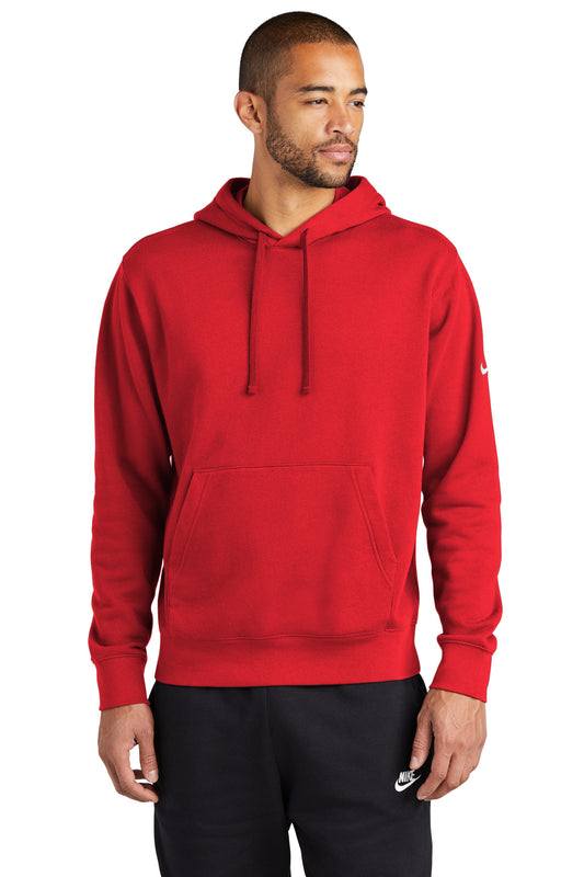 Nike Club Fleece Sleeve Swoosh Pullover Hoodie NKDR1499 University Red