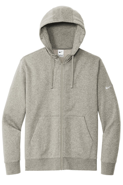 Nike Club Fleece Sleeve Swoosh Full-Zip Hoodie NKDR1513 Dark Grey Heather