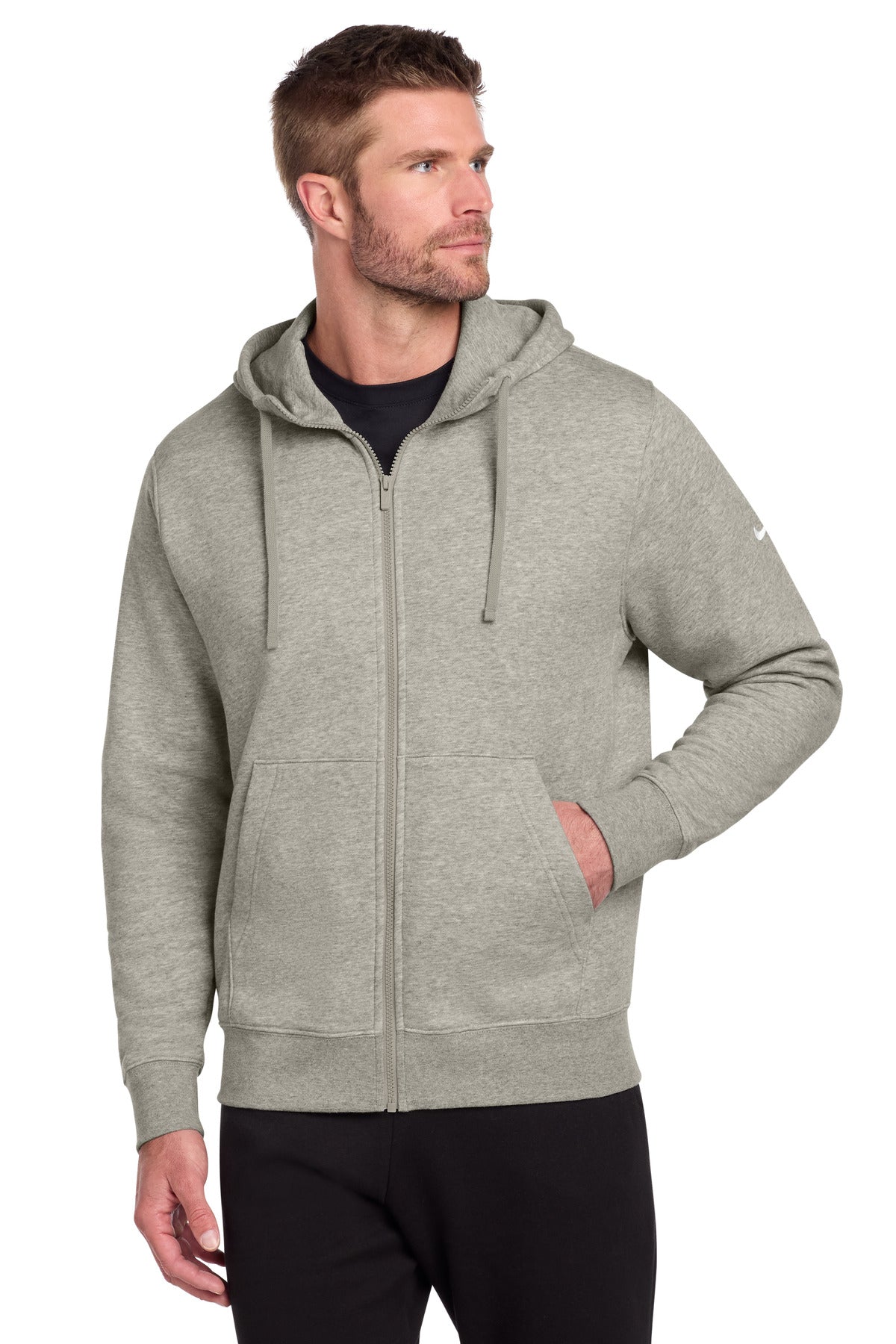 Nike Club Fleece Sleeve Swoosh Full-Zip Hoodie image 1