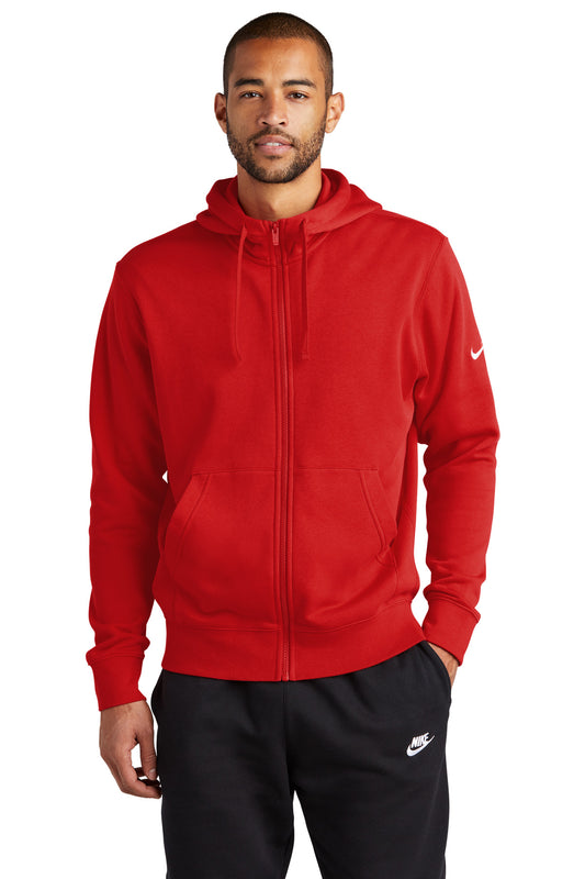 Nike Club Fleece Sleeve Swoosh Full-Zip Hoodie NKDR1513 University Red