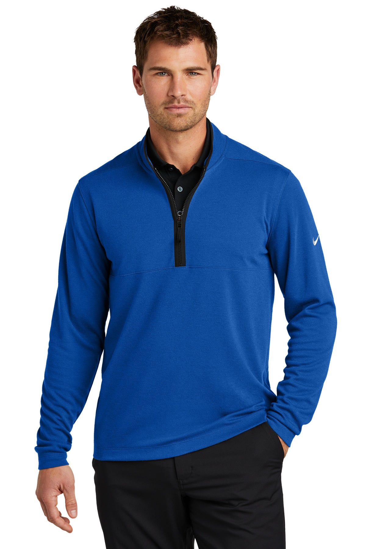 Nike Textured 1/2-Zip Cover-Up NKDX6702 Gym Blue