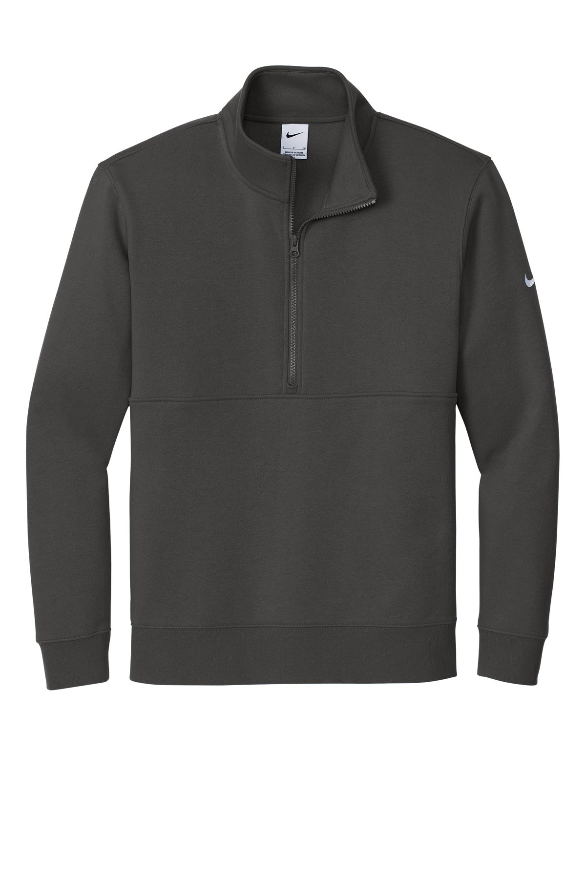 Nike Club Fleece Sleeve Swoosh 1/2-Zip NKDX6718 Anthracite