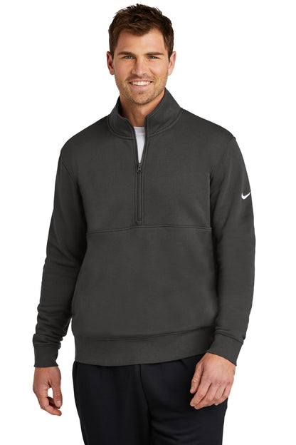 Nike Club Fleece Sleeve Swoosh 1/2-Zip NKDX6718 Anthracite