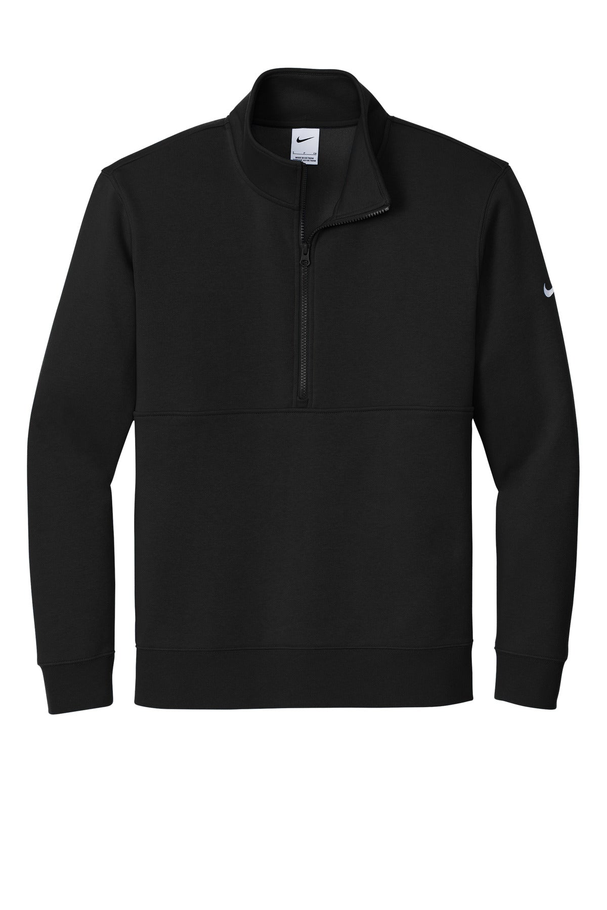 Nike Club Fleece Sleeve Swoosh 1/2-Zip NKDX6718 Black