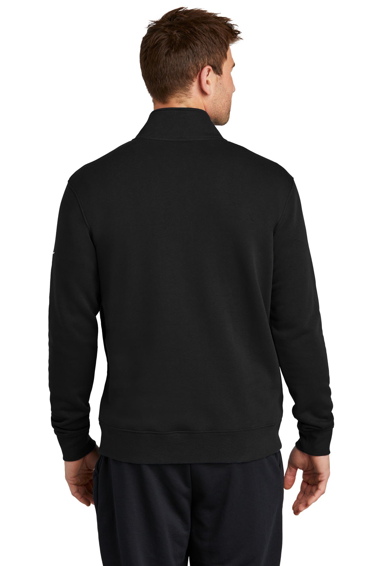 Nike Club Fleece Sleeve Swoosh 1/2-Zip NKDX6718 Black