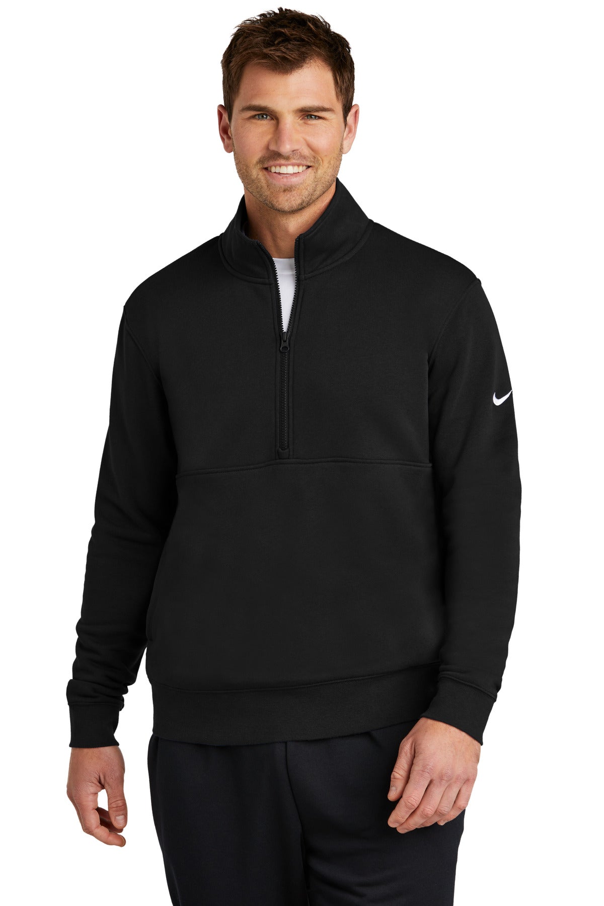 Cleveland Clinic Nike Club Fleece Sleeve Swoosh 1/2-Zip NKDX6718 Black