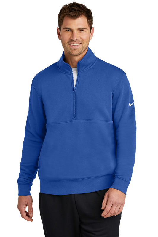 Nike Club Fleece Sleeve Swoosh 1/2-Zip NKDX6718 Game Royal