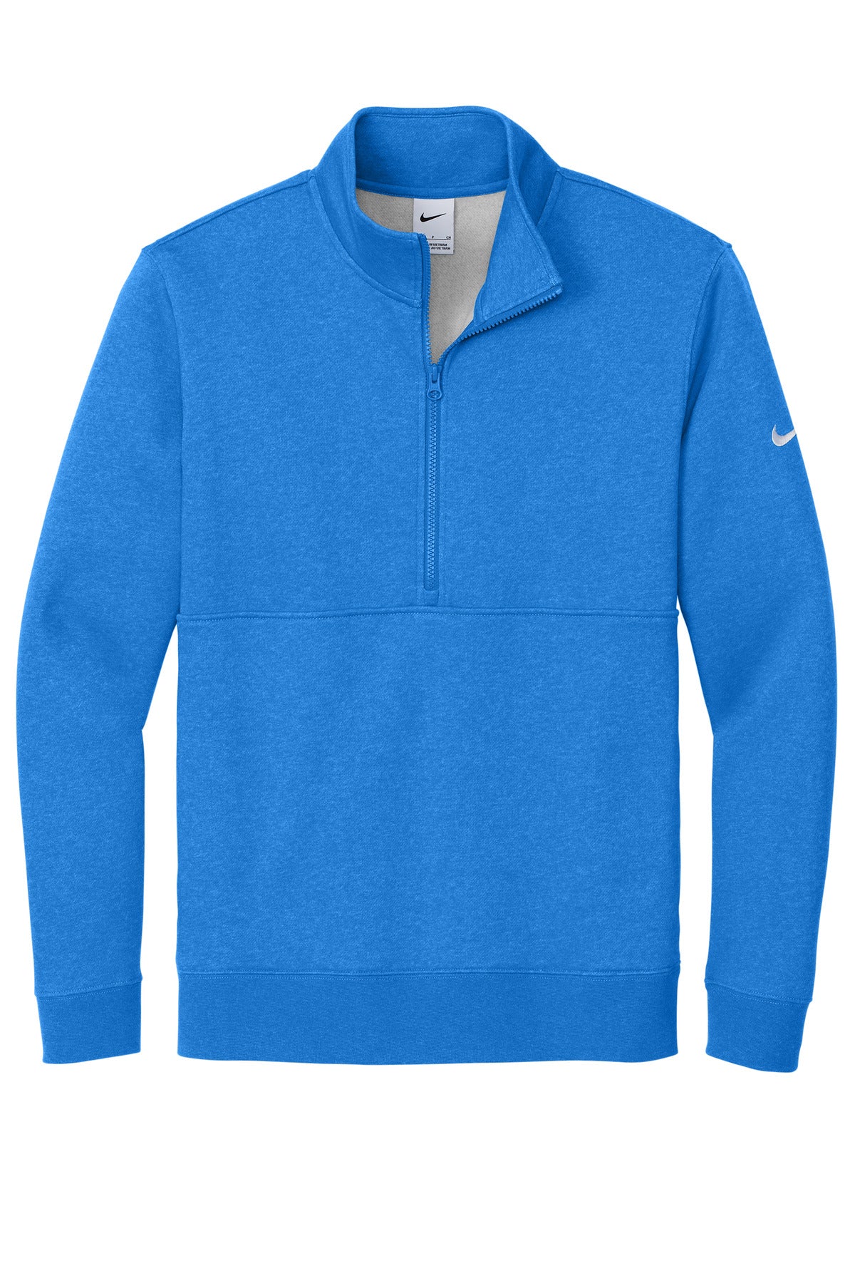 Cleveland Clinic Nike Club Fleece Sleeve Swoosh 1/2-Zip NKDX6718 Light Game Royal Heather