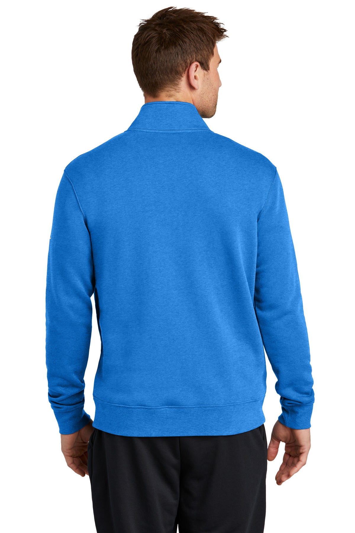 Nike Club Fleece Sleeve Swoosh 1/2-Zip NKDX6718 Light Game Royal Heather