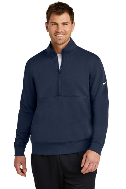 Nike Club Fleece Sleeve Swoosh 1/2-Zip NKDX6718 Midnight Navy