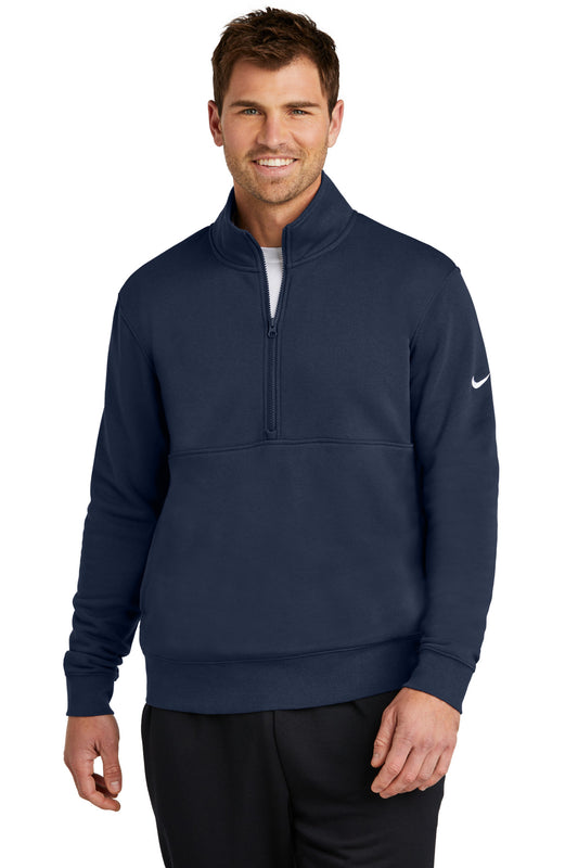 Nike Club Fleece Sleeve Swoosh 1/2-Zip NKDX6718 Midnight Navy
