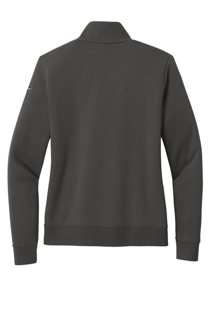 Cleveland Clinic Nike Women's Club Fleece Sleeve Swoosh 1/2-Zip NKDX6720 Anthracite
