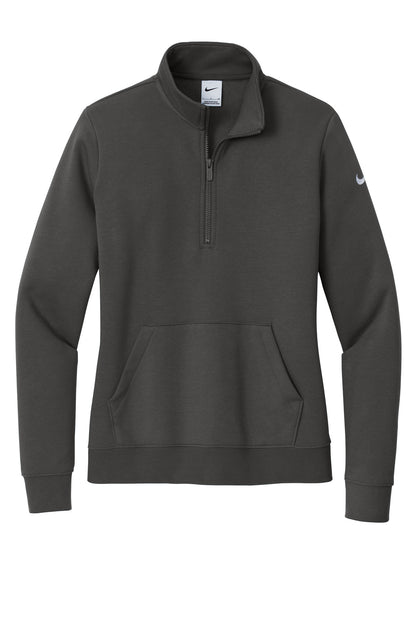 Nike Women's Club Fleece Sleeve Swoosh 1/2-Zip NKDX6720 Anthracite