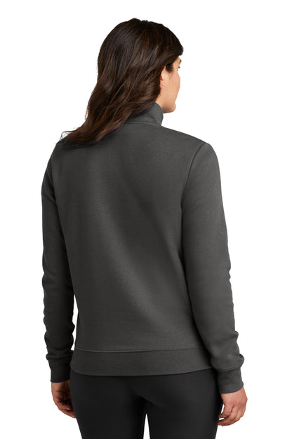 Nike Women's Club Fleece Sleeve Swoosh 1/2-Zip NKDX6720 Anthracite