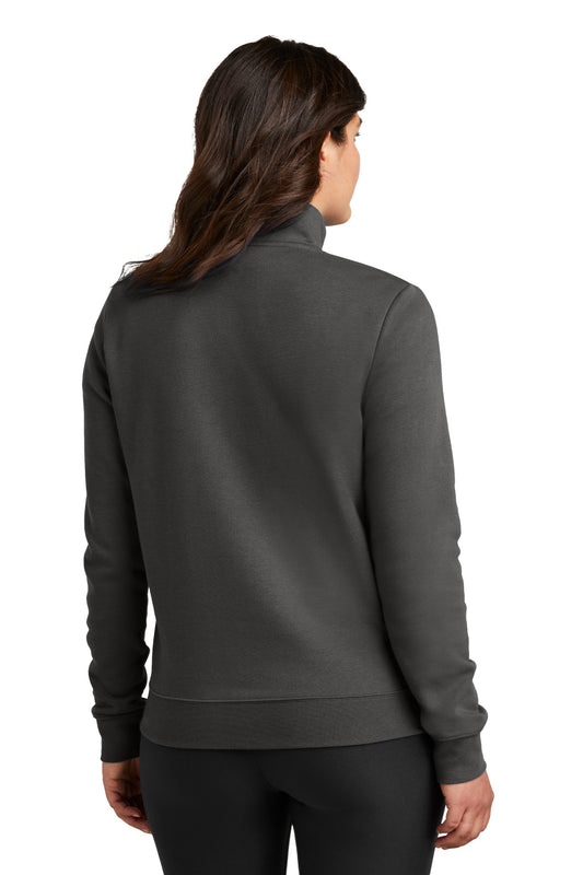 Nike Women's Club Fleece Sleeve Swoosh 1/2-Zip NKDX6720 Anthracite
