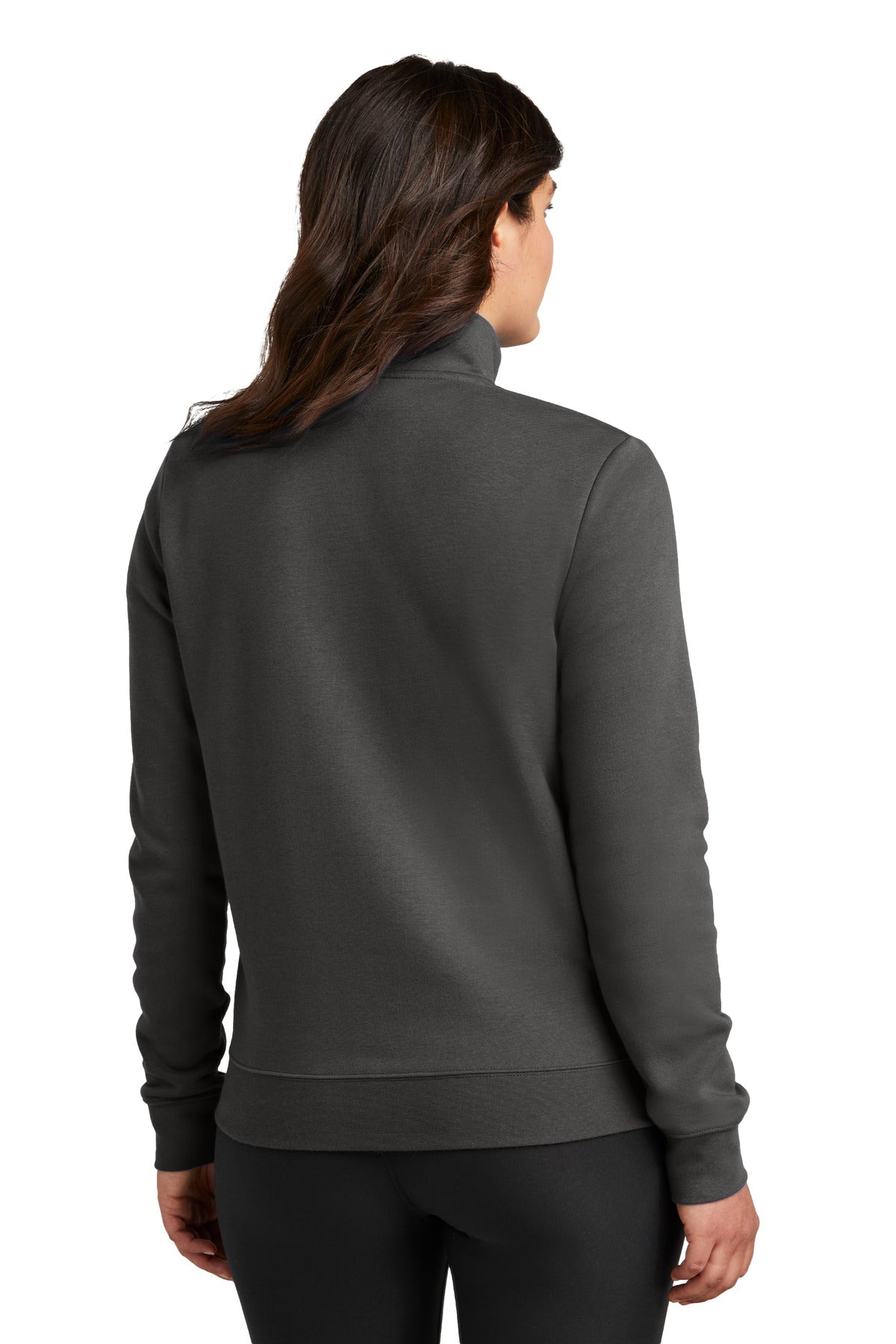 Cleveland Clinic Nike Women's Club Fleece Sleeve Swoosh 1/2-Zip NKDX6720 Anthracite