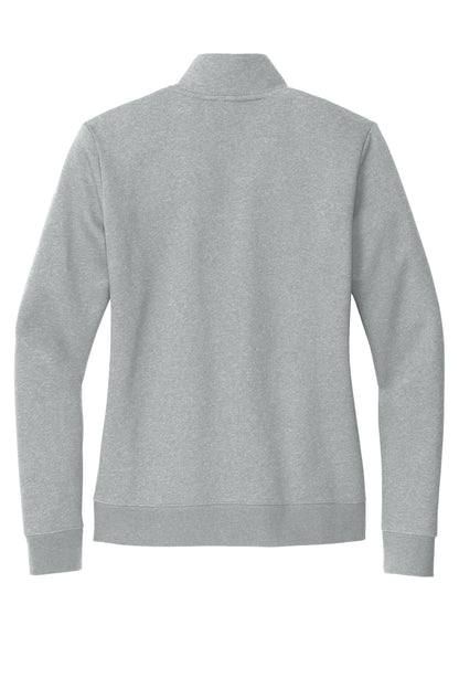 Nike Women's Club Fleece Sleeve Swoosh 1/2-Zip NKDX6720 Dark Grey Heather