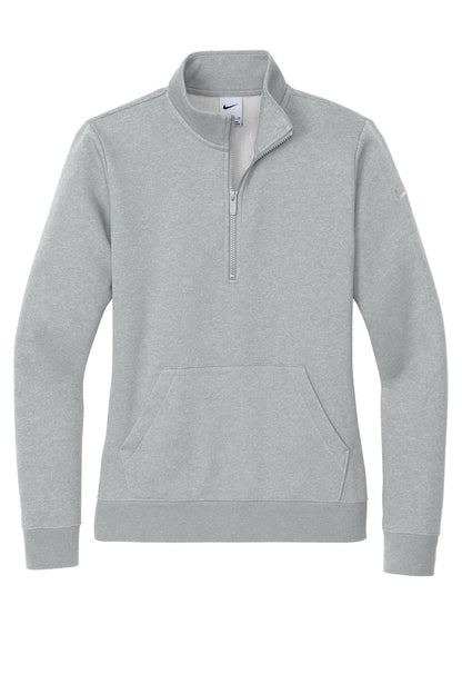 Cleveland Clinic Nike Women's Club Fleece Sleeve Swoosh 1/2-Zip NKDX6720 Dark Grey Heather