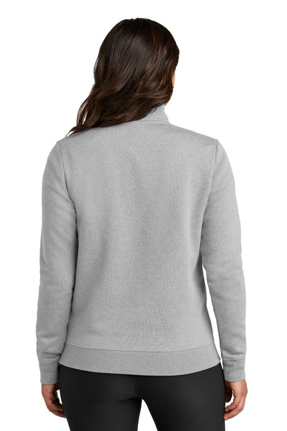 Cleveland Clinic Nike Women's Club Fleece Sleeve Swoosh 1/2-Zip NKDX6720 Dark Grey Heather