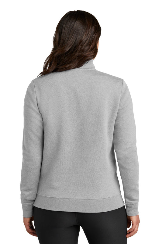 Cleveland Clinic Nike Women's Club Fleece Sleeve Swoosh 1/2-Zip NKDX6720 Dark Grey Heather