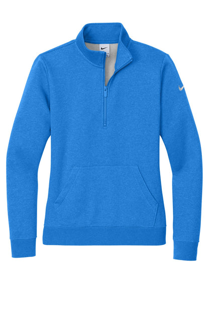 Cleveland Clinic Nike Women's Club Fleece Sleeve Swoosh 1/2-Zip NKDX6720 Light Game Royal Heather