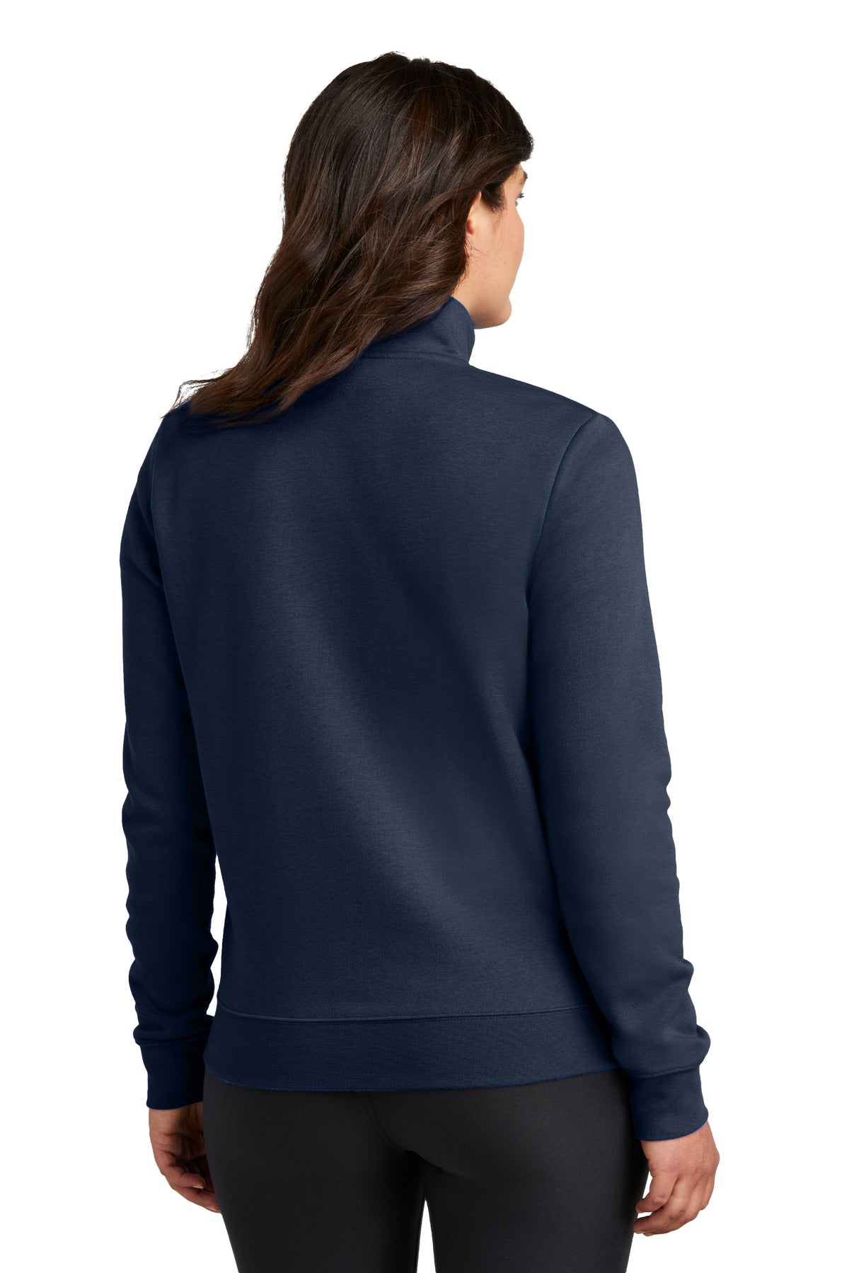 Nike Women's Club Fleece Sleeve Swoosh 1/2-Zip NKDX6720 Midnight Navy