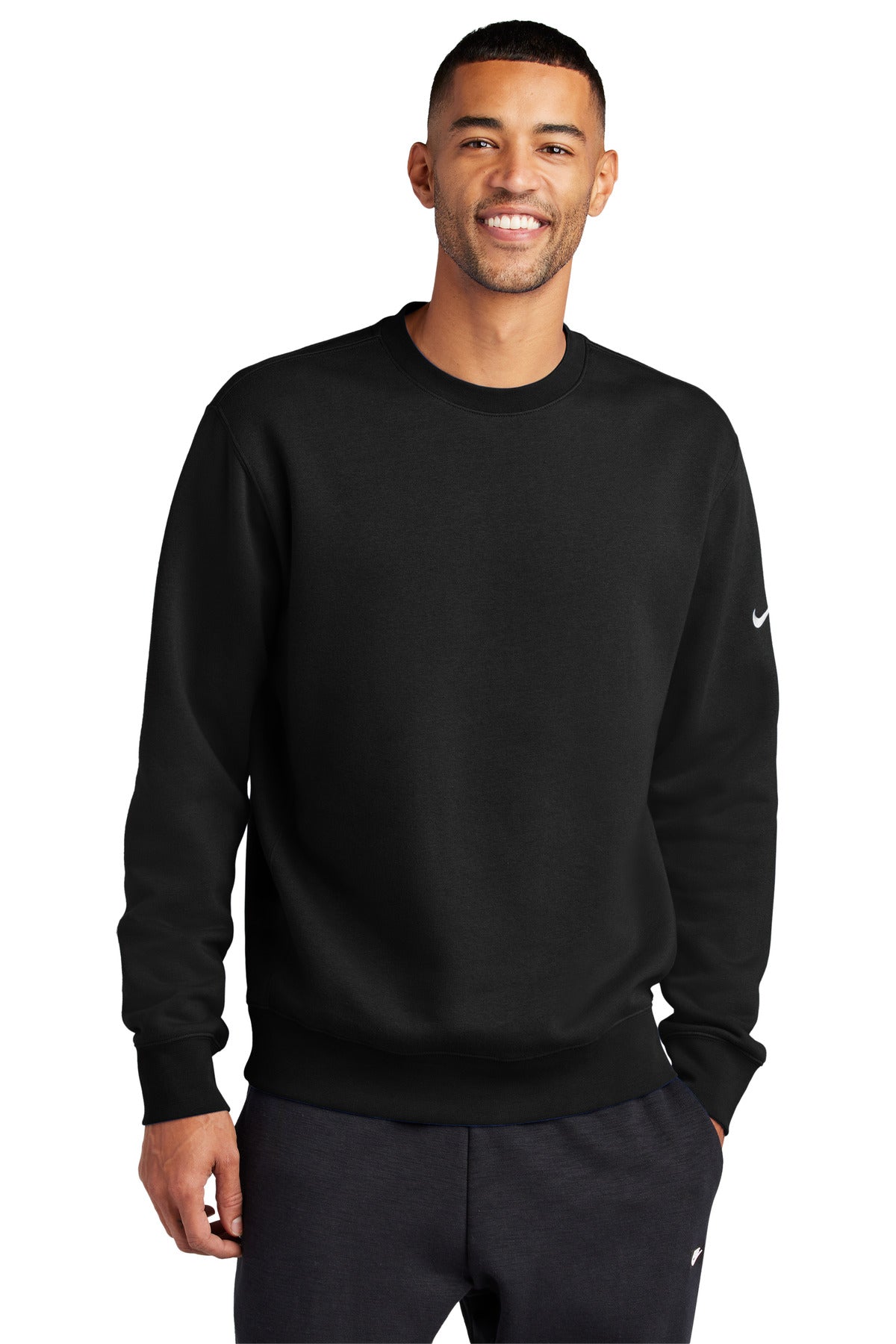Nike Club Fleece Sleeve Swoosh Crew NKFD9863 Black