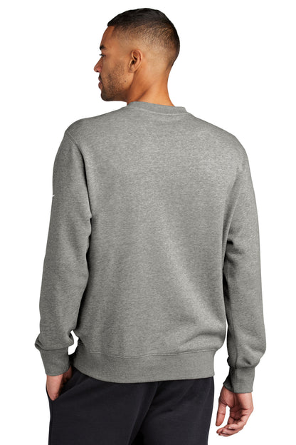 Nike Club Fleece Sleeve Swoosh Crew NKFD9863 Dark Grey Heather
