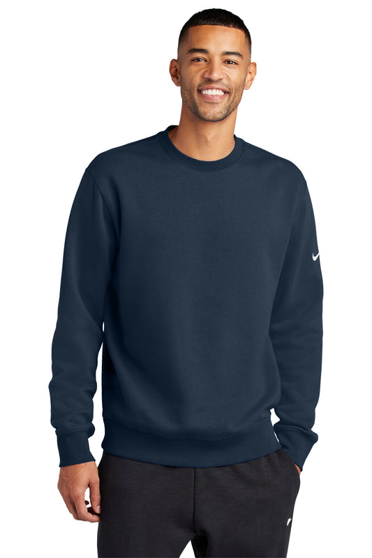 Nike Club Fleece Sleeve Swoosh Crew NKFD9863 Midnight Navy