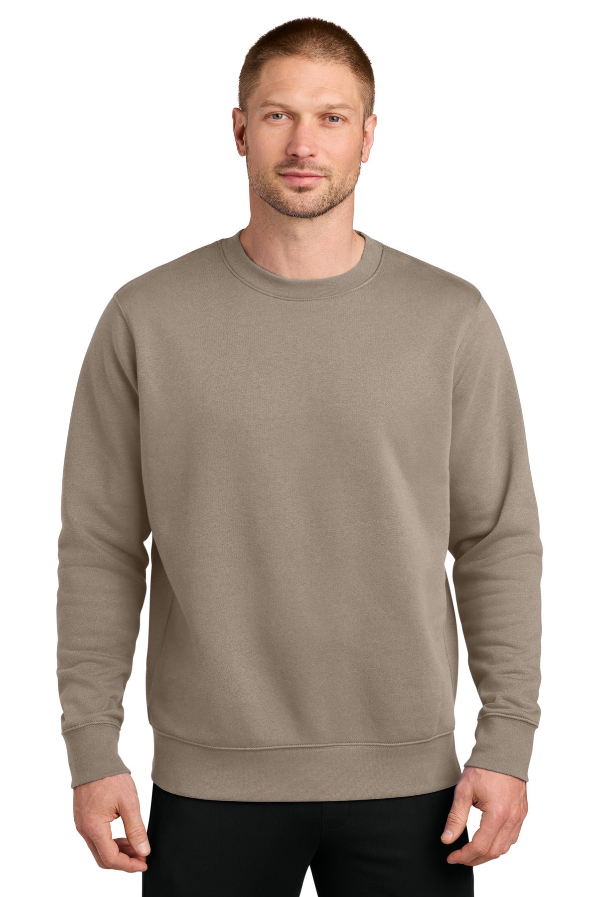 Nike Club Fleece Sleeve Swoosh Crew NKFD9863 Khaki