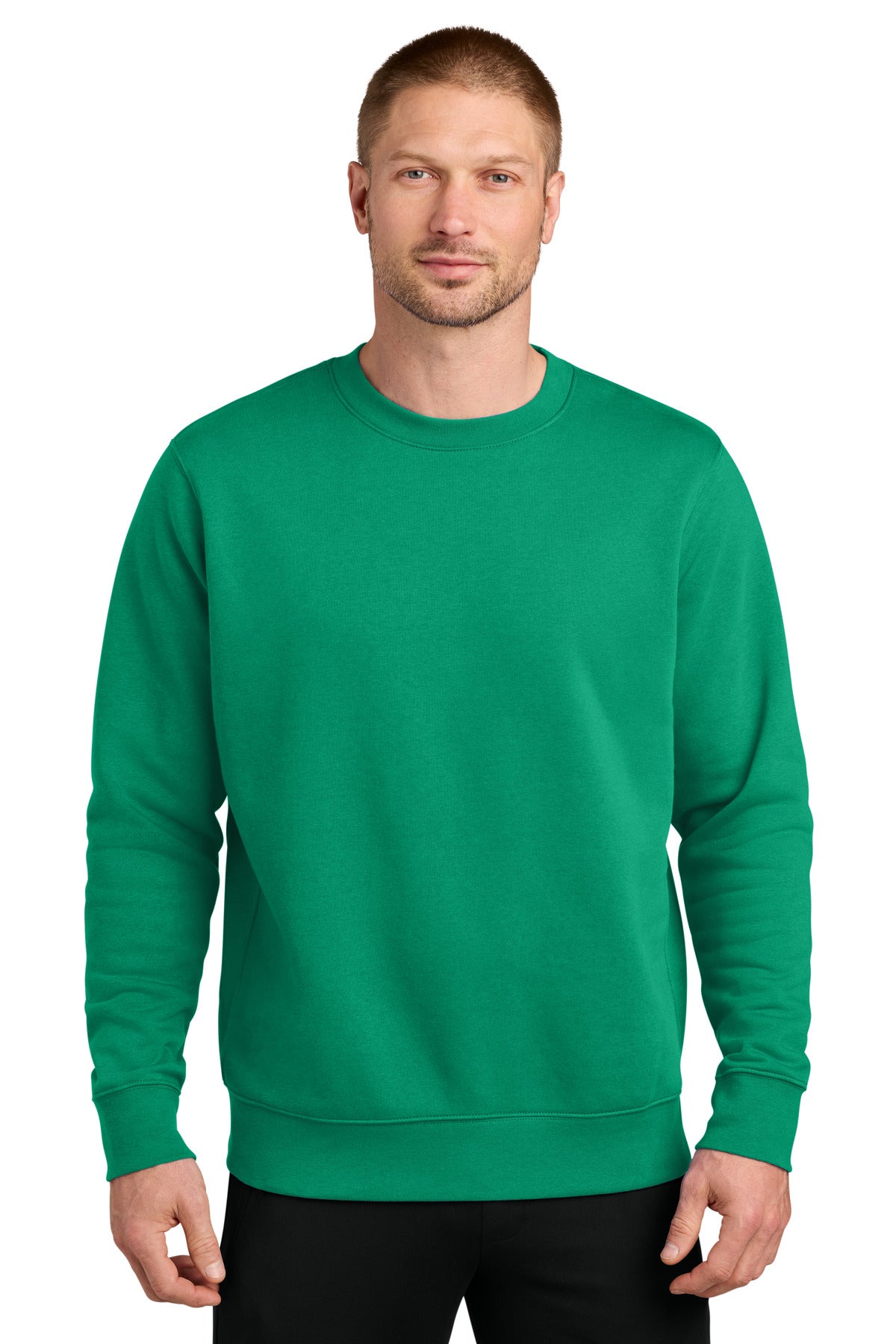 Nike Club Fleece Sleeve Swoosh Crew NKFD9863 Stadium Green