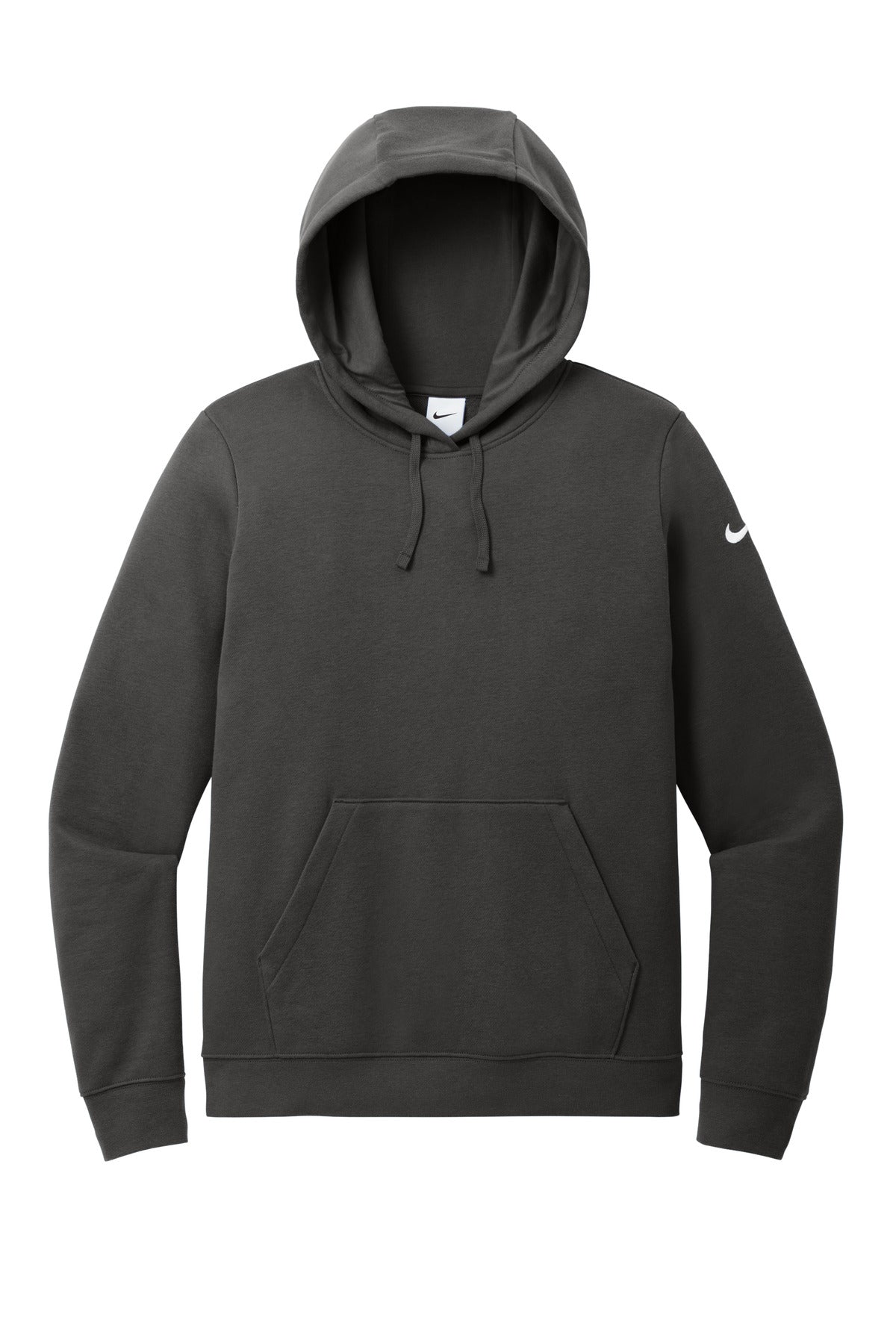 Nike Women's Club Fleece Sleeve Swoosh Pullover Hoodie NKFD9889 Anthracite