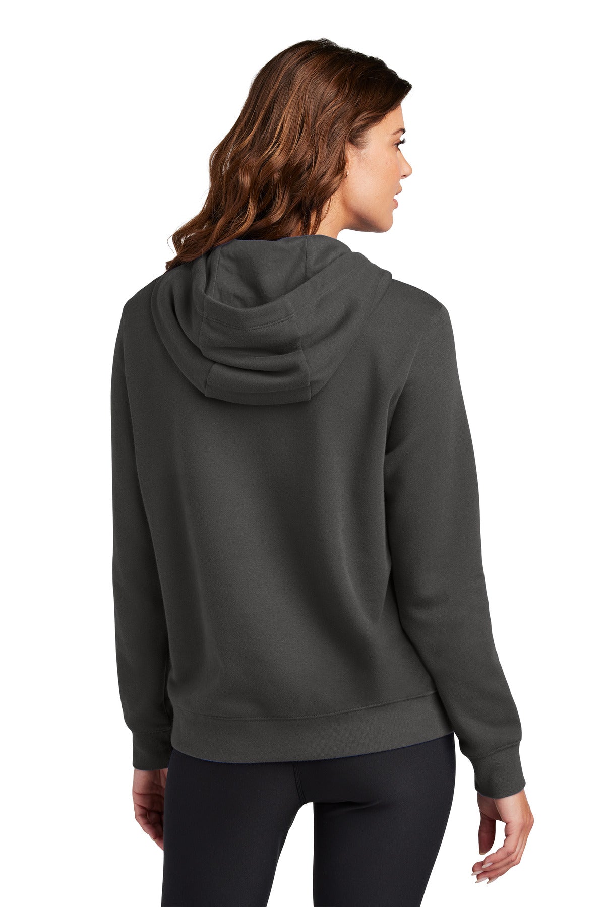 Nike Women's Club Fleece Sleeve Swoosh Pullover Hoodie NKFD9889 Anthracite