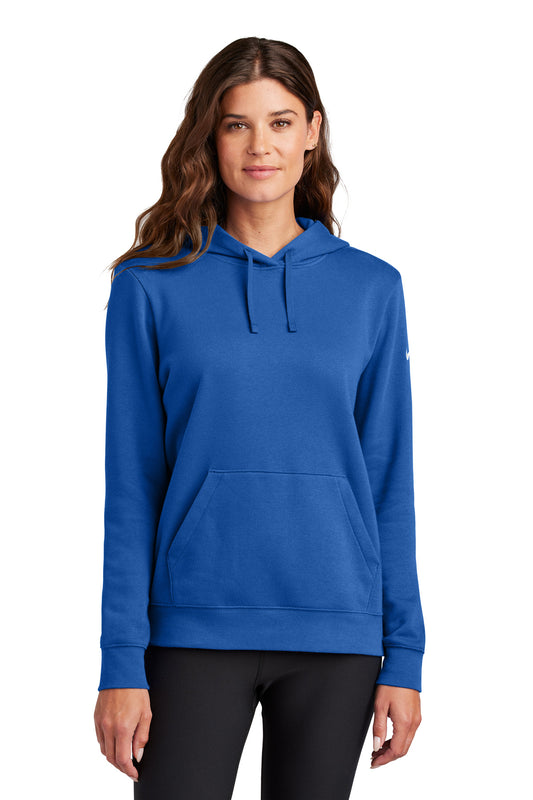 Nike Women's Club Fleece Sleeve Swoosh Pullover Hoodie NKFD9889 Game Royal