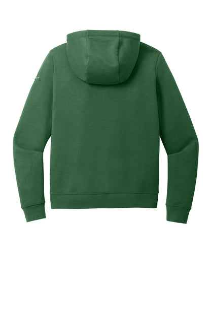 Nike Women's Club Fleece Sleeve Swoosh Pullover Hoodie NKFD9889 Gorge Green