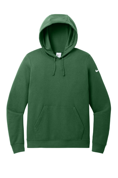 Nike Women's Club Fleece Sleeve Swoosh Pullover Hoodie NKFD9889 Gorge Green
