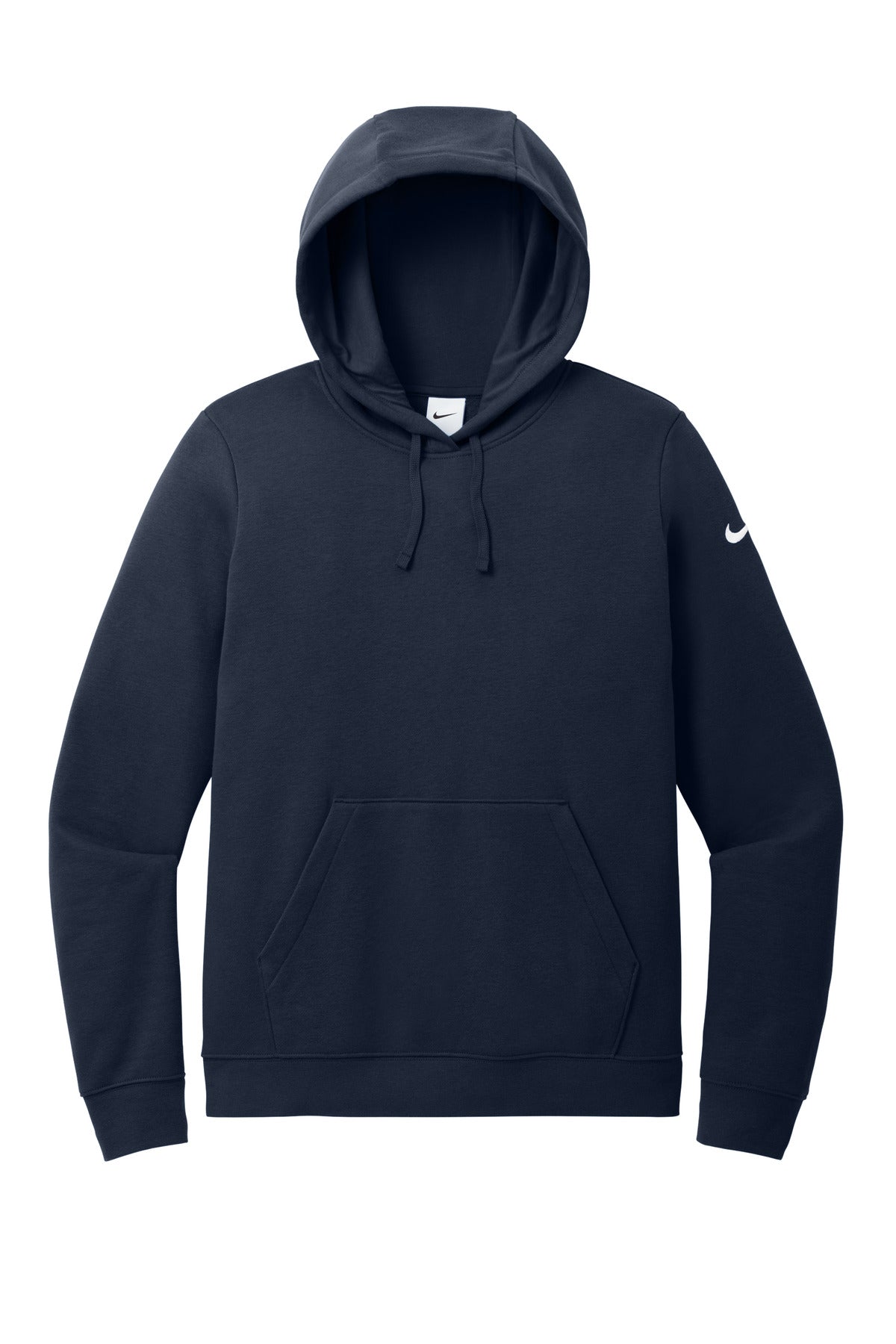 Nike Women's Club Fleece Sleeve Swoosh Pullover Hoodie NKFD9889 Midnight Navy