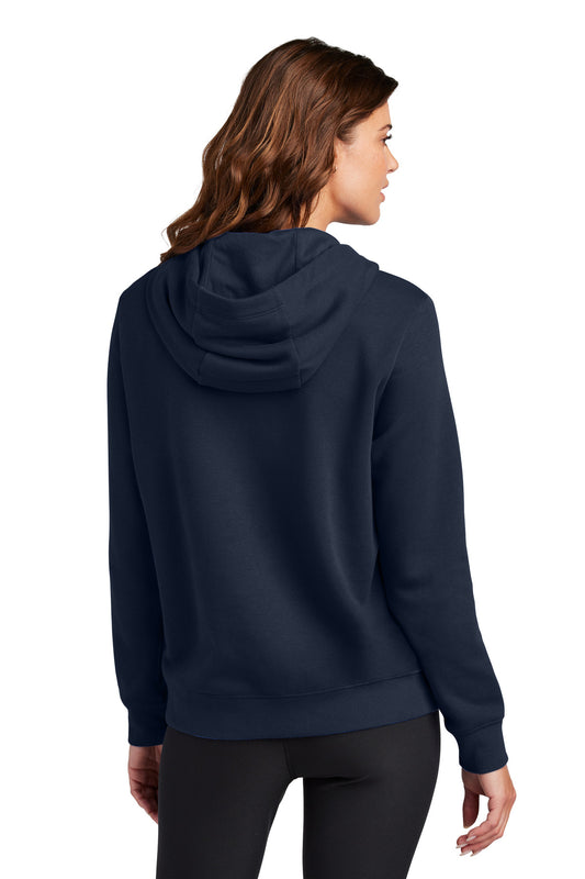 Nike Women's Club Fleece Sleeve Swoosh Pullover Hoodie NKFD9889 Midnight Navy
