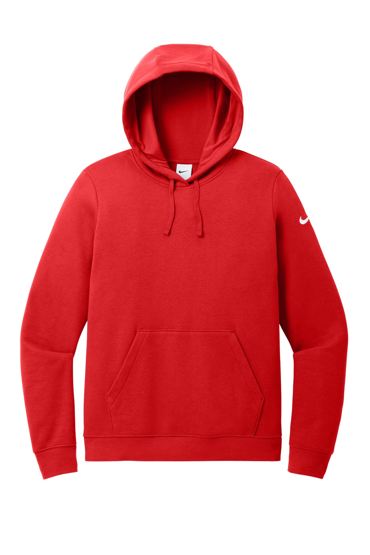 Nike Women's Club Fleece Sleeve Swoosh Pullover Hoodie NKFD9889 University Red