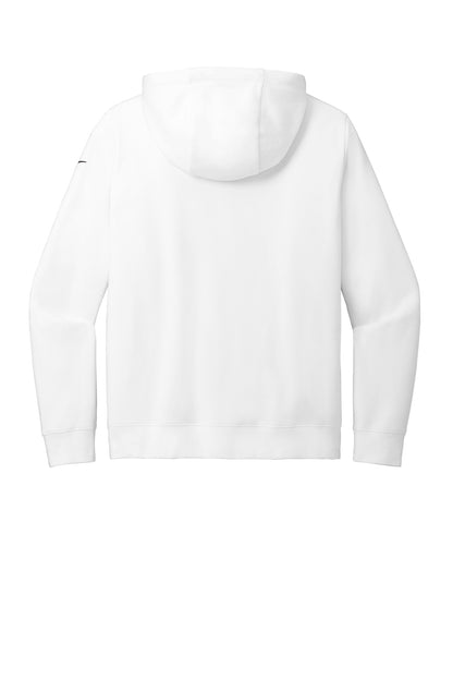 Nike Women's Club Fleece Sleeve Swoosh Pullover Hoodie NKFD9889 White