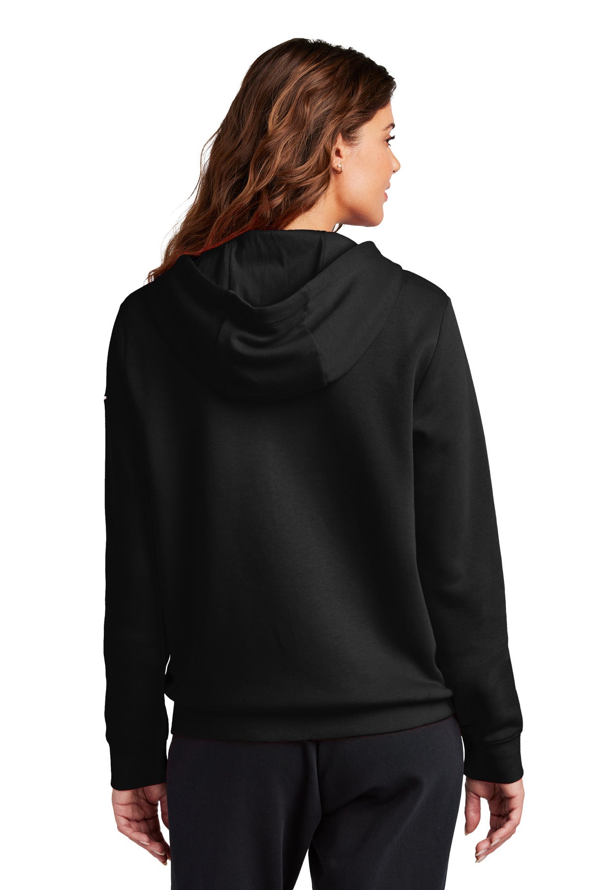 Nike Women's Club Fleece Sleeve Swoosh Full-Zip Hoodie NKFD9890 Black