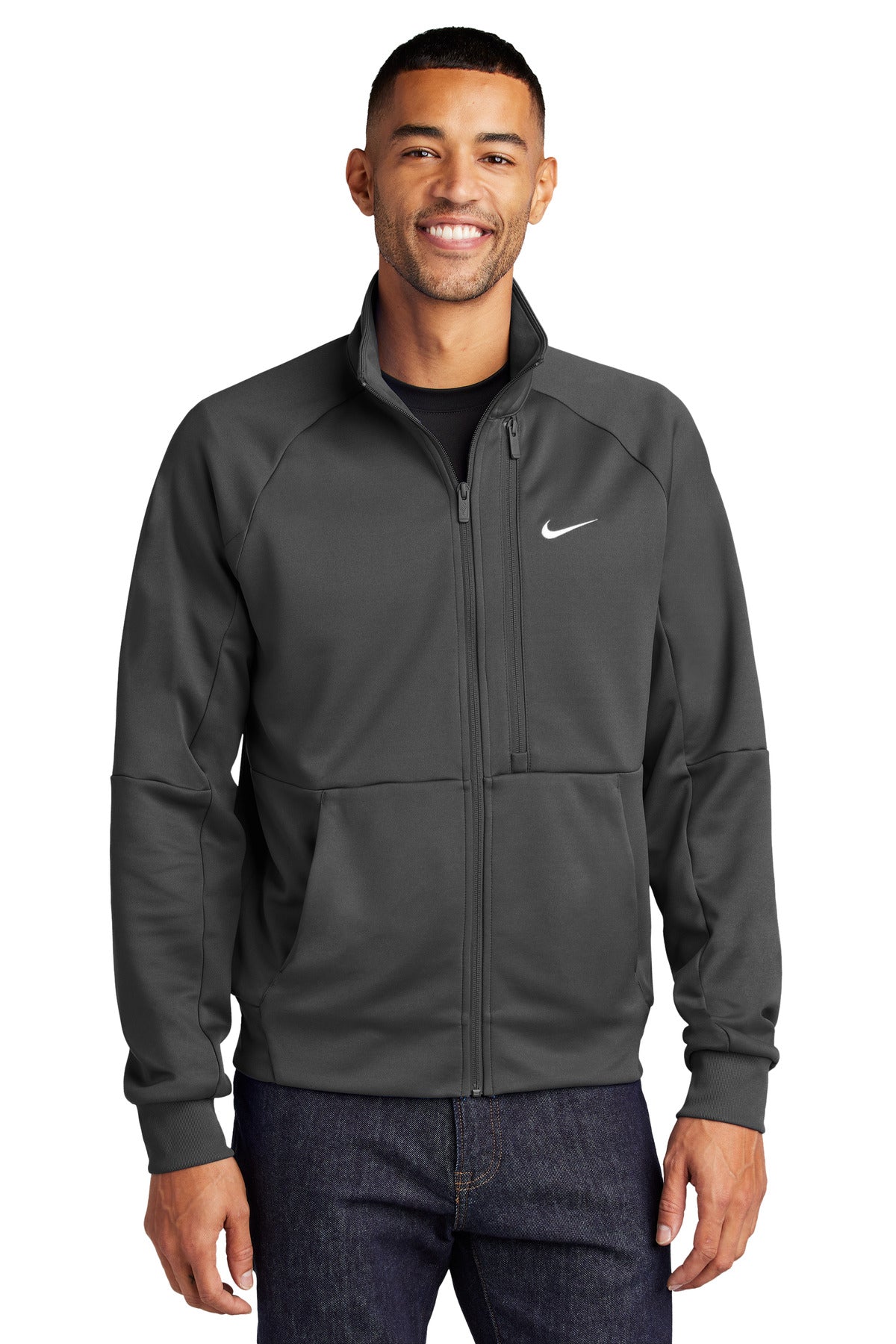 Cleveland Clinic Nike Full-Zip Chest Swoosh Jacket NKFD9891 Anthracite