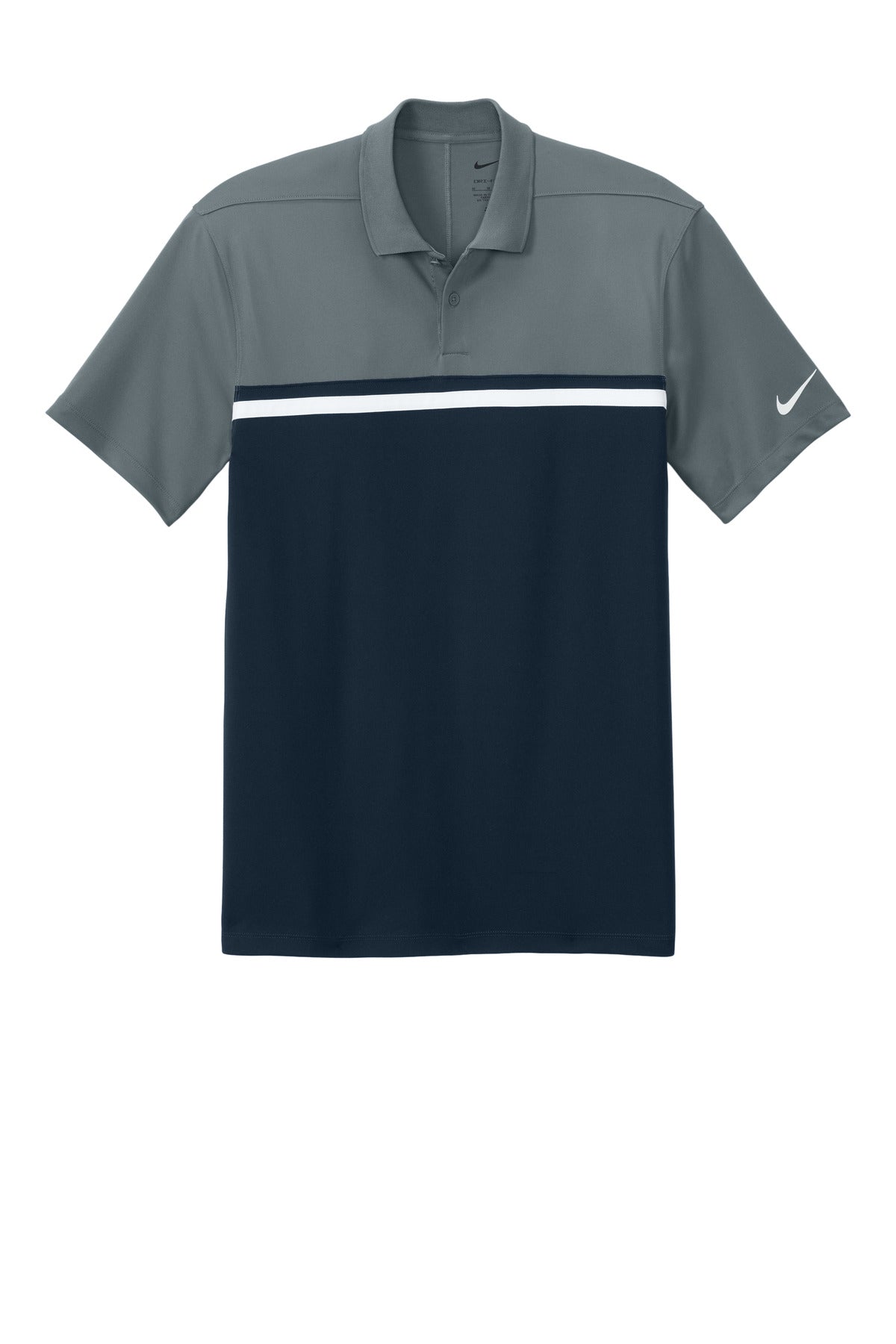 Nike Dri-FIT Victory Colorblock Polo NKFQ3968 Cool Grey/ Navy/ White
