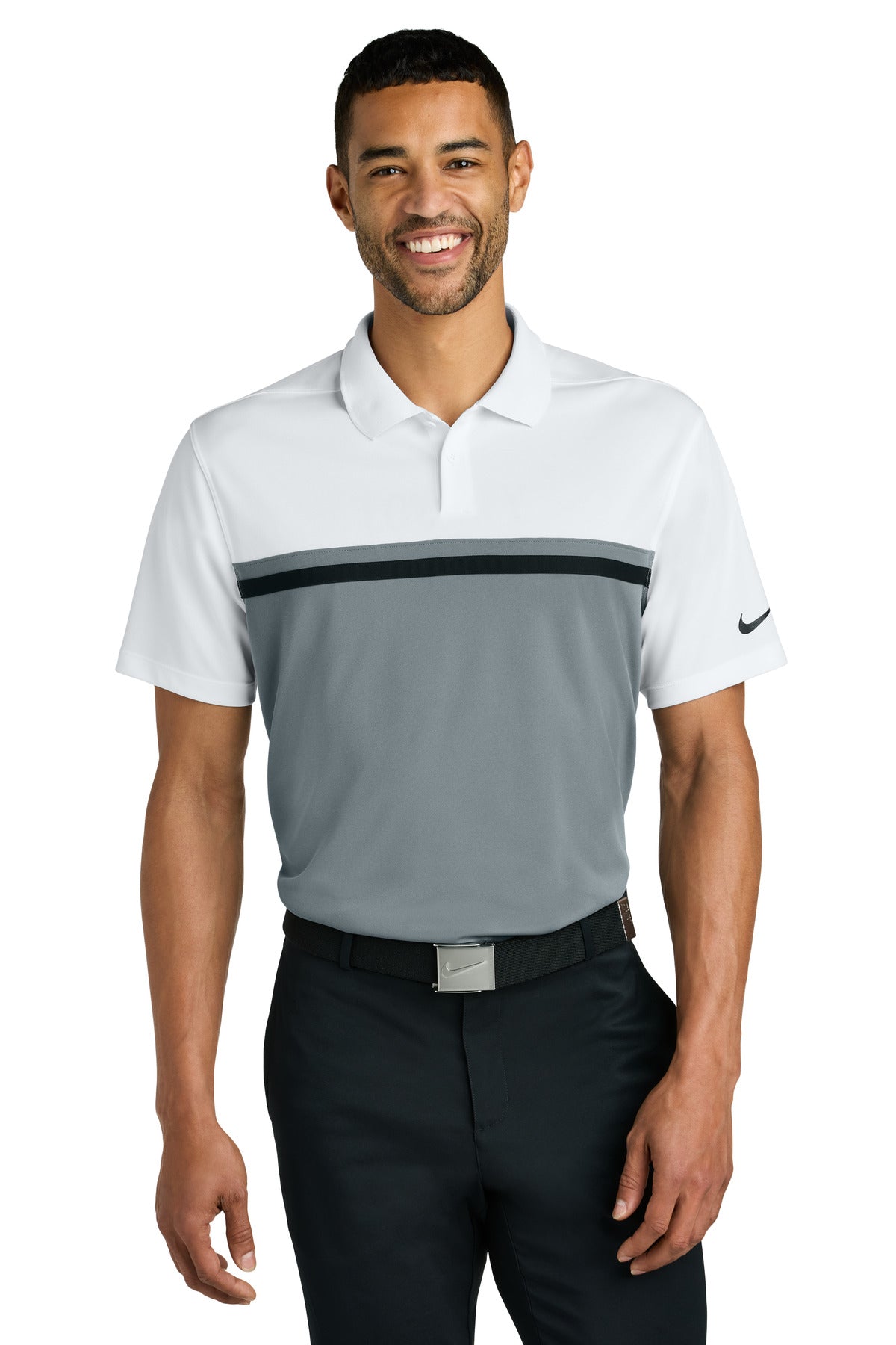 Nike Dri-FIT Victory Colorblock Polo NKFQ3968 White/ Cool Grey/ Black