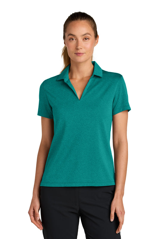 Nike Women's Dri-FIT Smooth Heather Polo NKFQ4793 Bright Spruce Heather