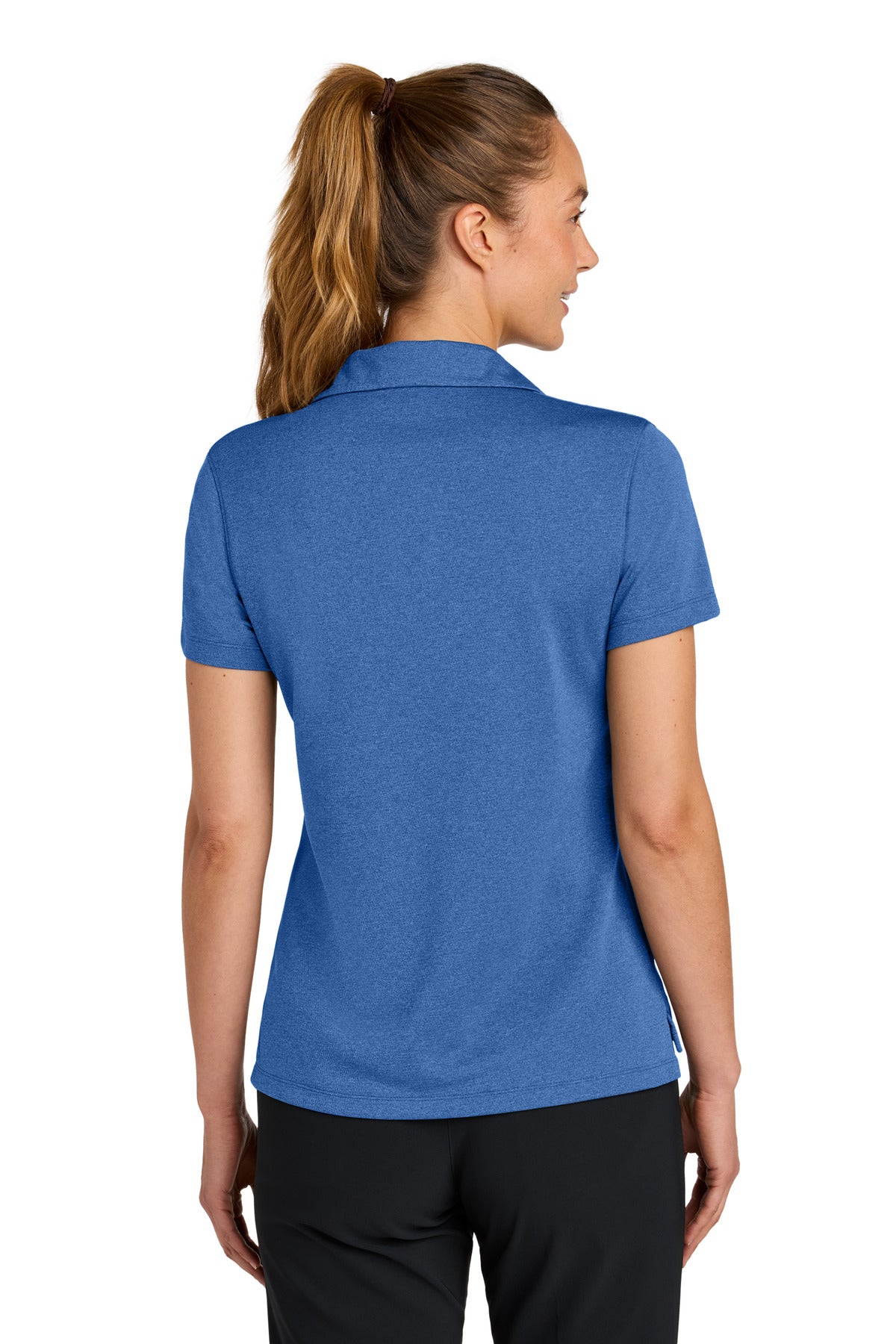 Nike Women's Dri-FIT Smooth Heather Polo NKFQ4793 Game Royal Heather