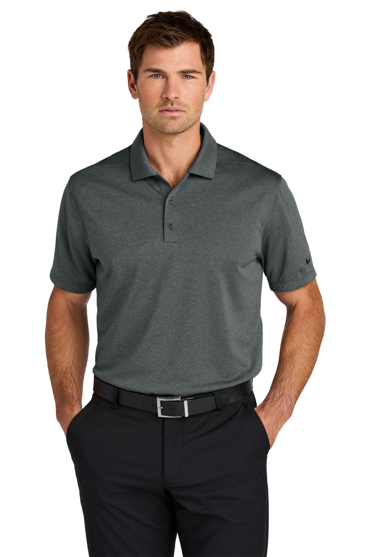 Nike Dri-FIT Smooth Heather Polo NKFQ4794 Anthracite Heather