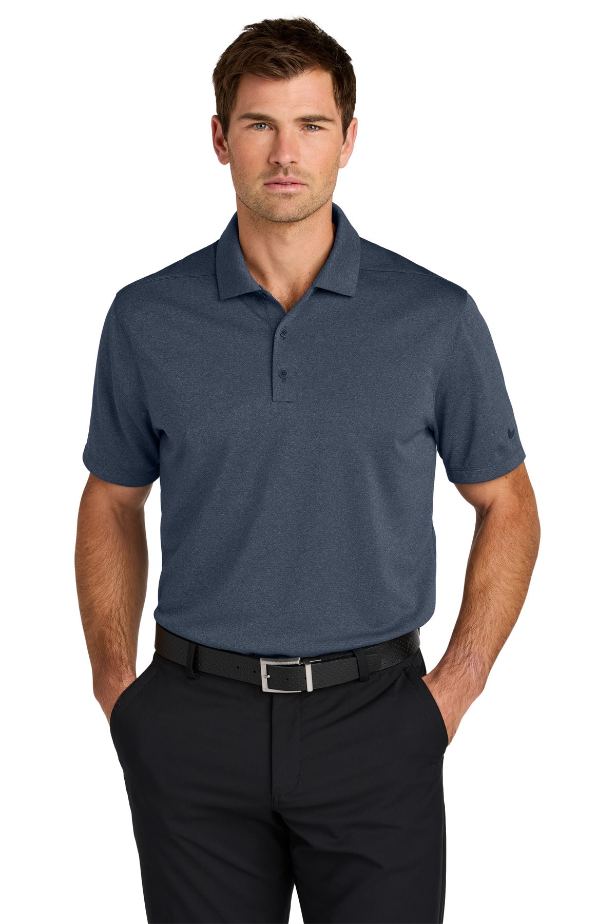 Nike Dri-FIT Smooth Heather Polo NKFQ4794 Navy Heather